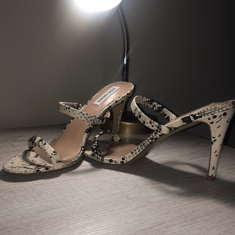 Steve Madden, snakeskin sandals